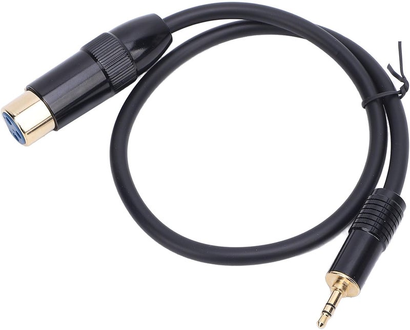 كابل XLR إلى 3.5 مم بطول 1.6 قدم، ذكر استريو 3.5 مم إلى أنثى XLR للهاتف واللابتوب ومكبر الصوت والميكسر - Image 3