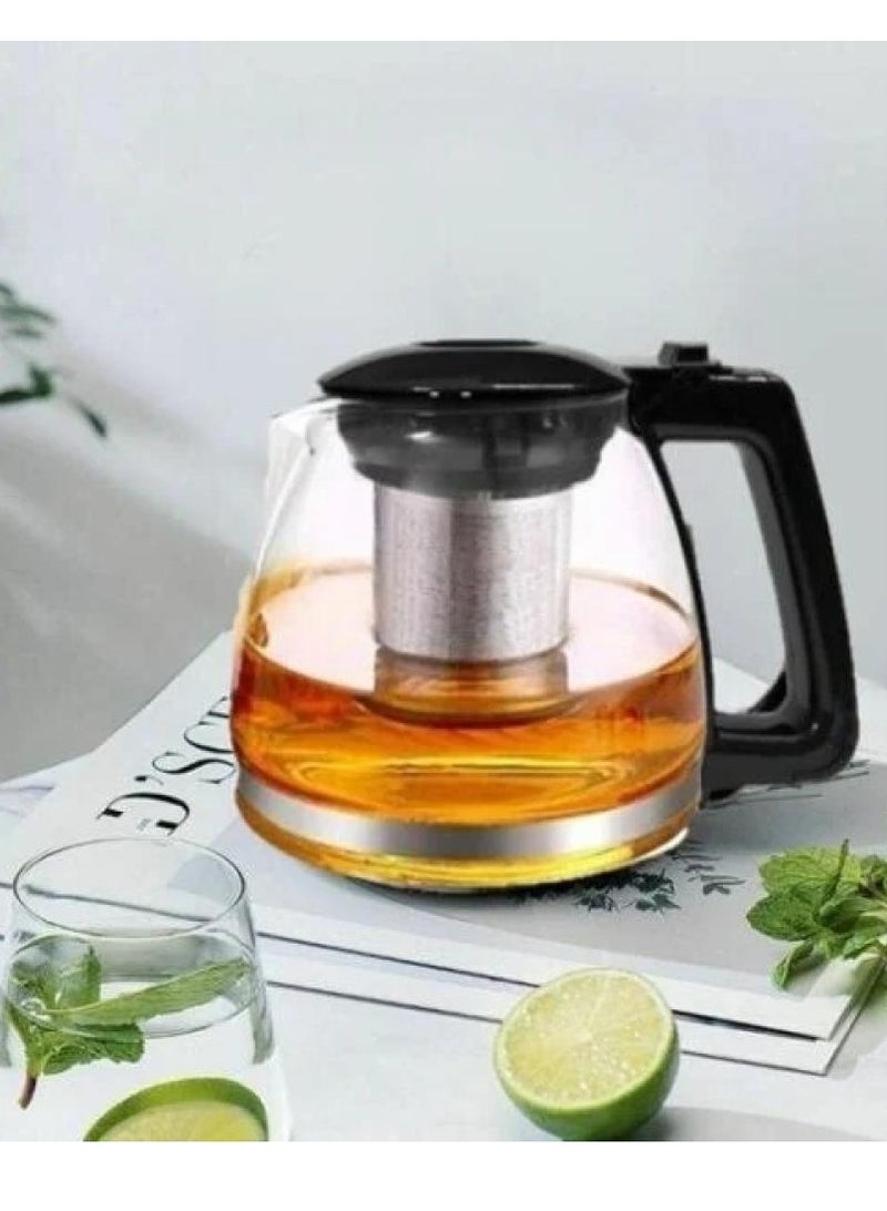 Denx 2-in-1 Glass Kettle And Turkish Tea Maker, 1.8-Liter Capacity + 1-Liter Glass Teapot, 1500 Watts DX2015 - Image 2
