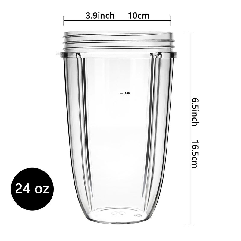 QUIENKITCH Replacement Cups for Nutribullet Replacement Parts 24oz Blender Cups Compatible with NutriBullet 600w and 900w Blender - Image 5
