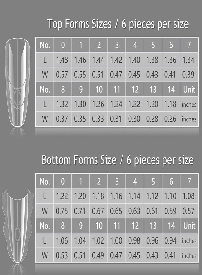 Furtherpretty Sandwich Dual Nail Forms, 15 Sizes Oval Almond Top and Bottom Dual Forms for Builder Gel, Reusable Acrylic Nail Extension Molds with Guide Lines, Professional Manicure Supplies (Oval) - Image 3