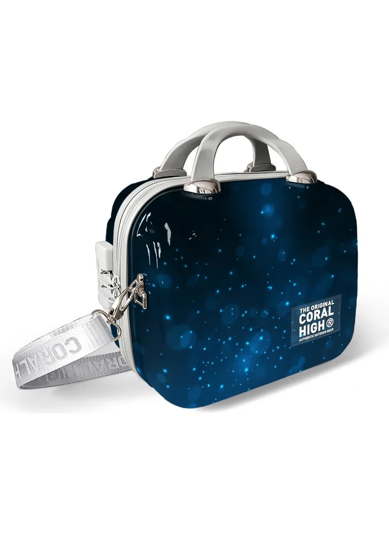 CORAL HIGH Colorful Patterned PC Makeup Bag with Shoulder Strap 16829