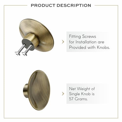 LAPO 3 Piece Knobs for Drawers – Stainless Steel Door Knobs, Modern Cabinet Pulls for Kitchen, Office, and Cupboards & Dressers (Antique Finish) - Image 3