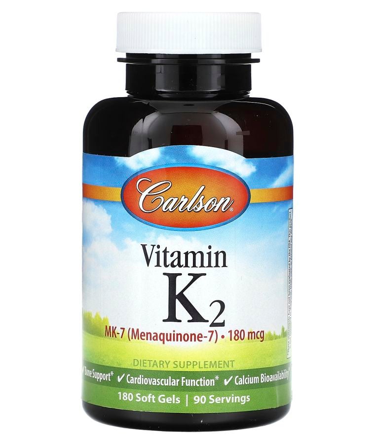 Vitamin K2 180 Soft Gels (90 mcg per Soft Gel)