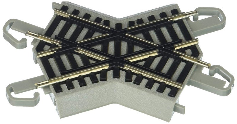 Bachmann Trains قطارات باخمان - تقاطع 45 درجة بنظام E-Z TRACK (1/بطاقة) - سكة حديد من الفضة النيكل مع قاعدة رمادية - مقياس HO - Image 5