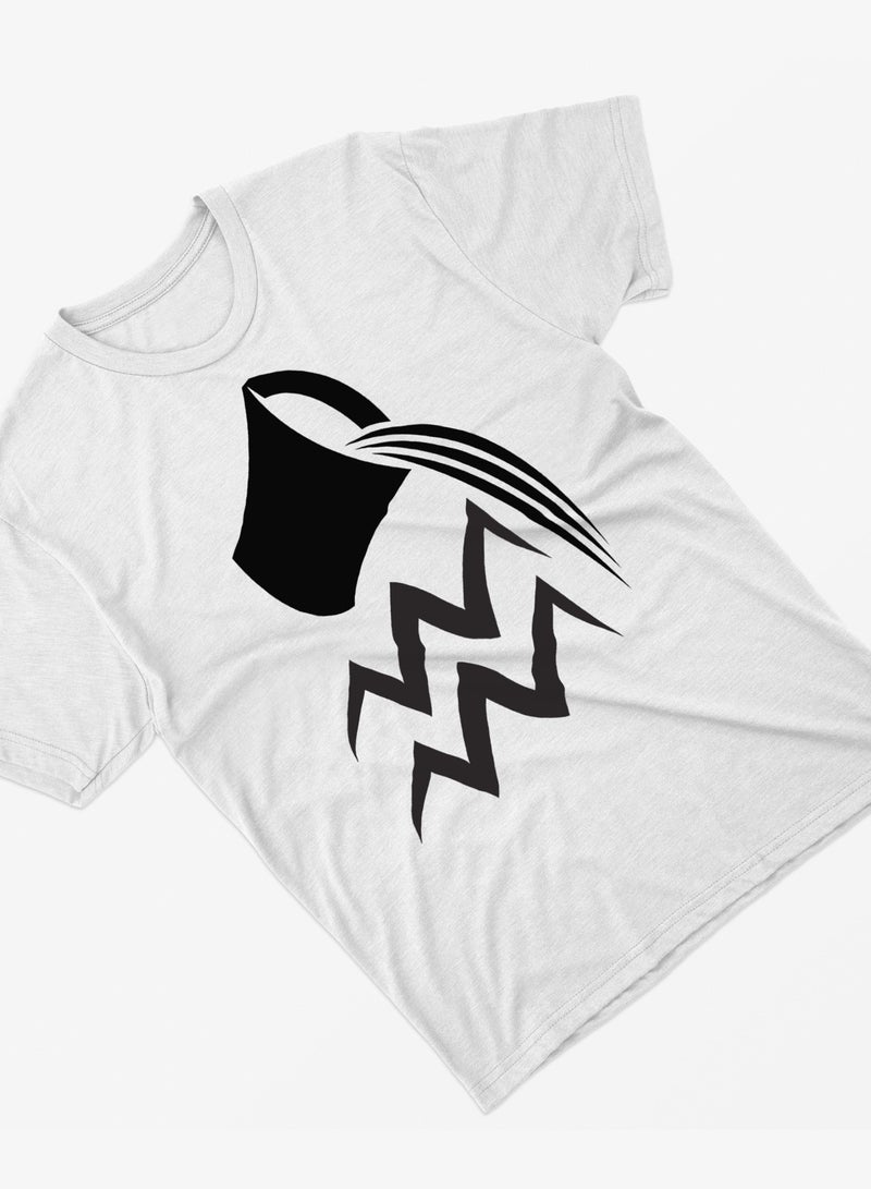 Fashion World Cotton T-shirt Printed with High-quality Aquarius - Image 2