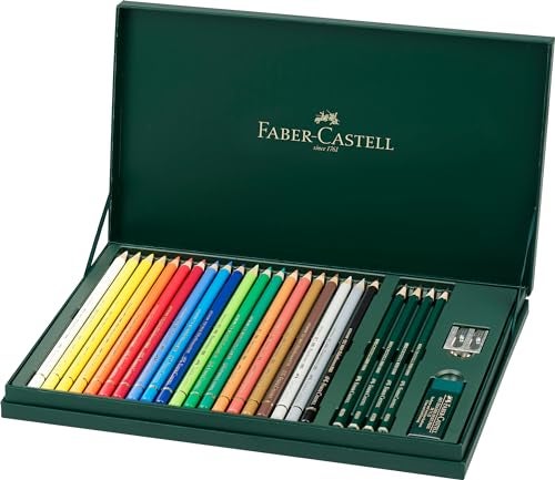 Faber-Castell Art & Graphic Polychromos Colour Pencil, Gift Set, Mixed MediaMulticoloured, Polychromos Gift Set, For Art, Craft, Drawing, Sketching, Home, School, University, Colouring - Image 1