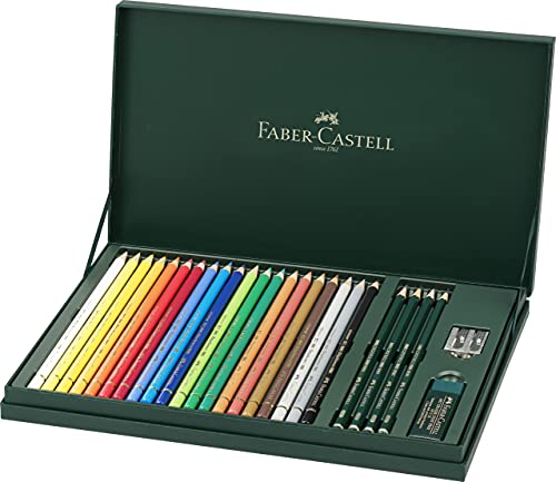 Faber-Castell Art & Graphic Polychromos Colour Pencil, Gift Set, Mixed MediaMulticoloured, Polychromos Gift Set, For Art, Craft, Drawing, Sketching, Home, School, University, Colouring - Image 4