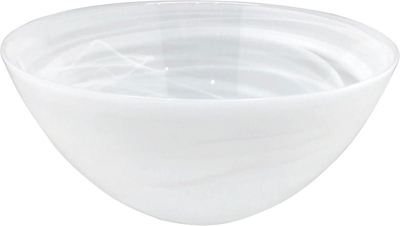 Mariposa ALABASTER WHITE MEDIUM BOWL WHITE  ALABASTER  TABLEWARE  BOWLS  GLASS  HANDMADE IN TURKEY - Image 2