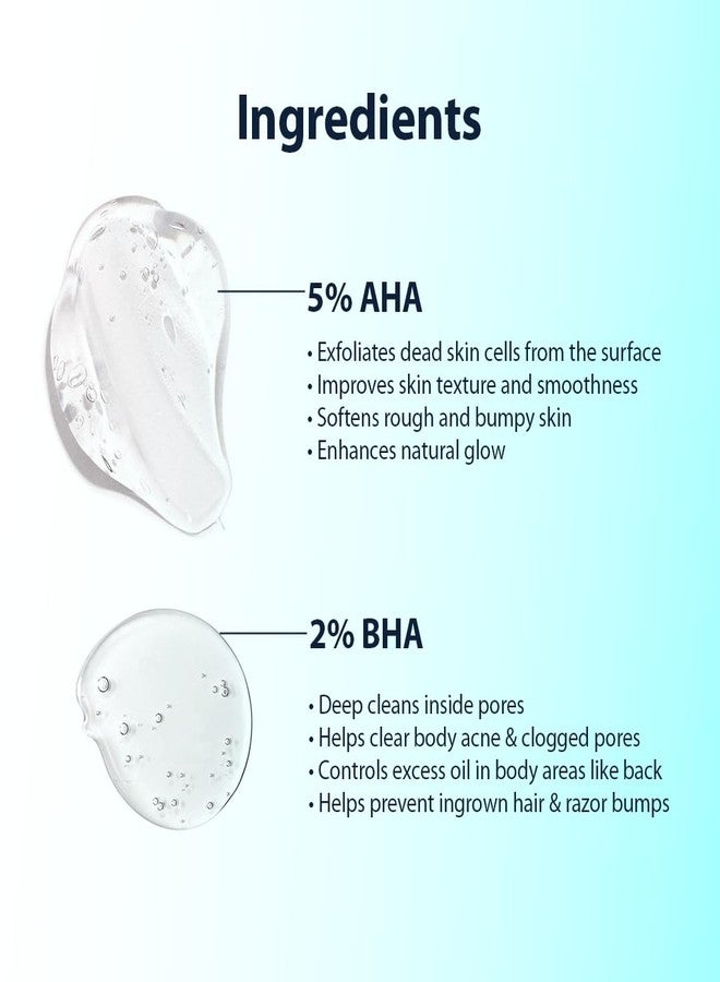 DERMISTRY 5% AHA 2% BHA Exfoliating D Tan Detan Removal Skin Smoothening Body Wash for Oily All and Strawberry Skin Types for Men Women 200ml - Image 2