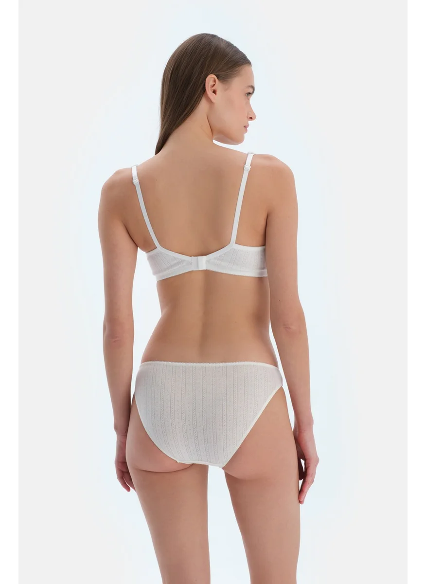 dagi Ecru Pointel Elastic Detail Brief Panties
