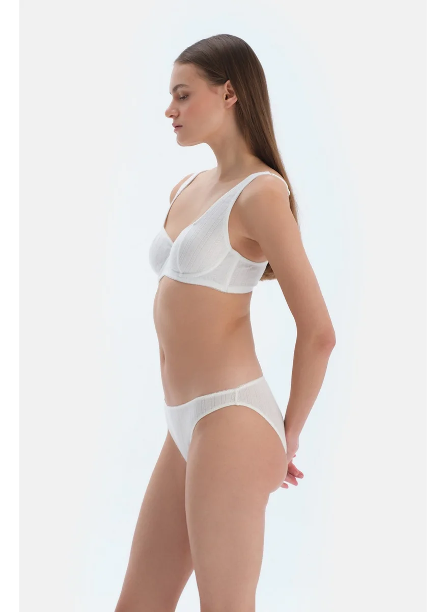 dagi Ecru Pointel Elastic Detail Brief Panties