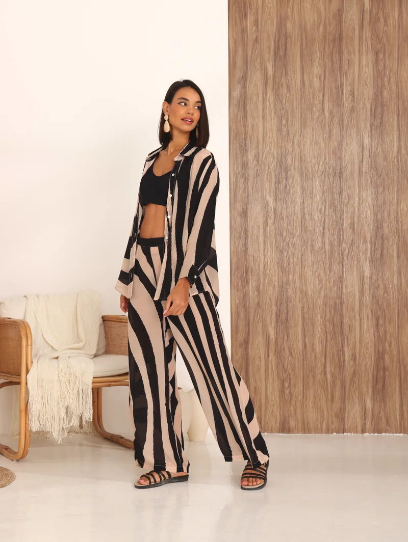 That’s My Gal Lightweight Abstract  Co Ord Shirt