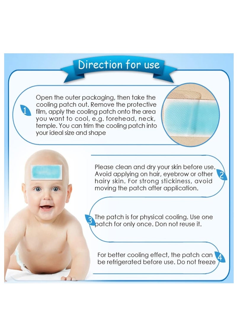 Generic Cooling Gel Patches for Fever Discomfort, Cooling Fever Reducer, Children Cool Pads Soothe Headache Pain 4 Sheets  - Image 4