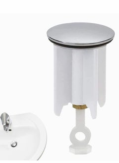 Excefore Pop Up Sink Plug, Universal Drain Filter, 40 mm Height Adjustable Pop-up Plug  - Image 1