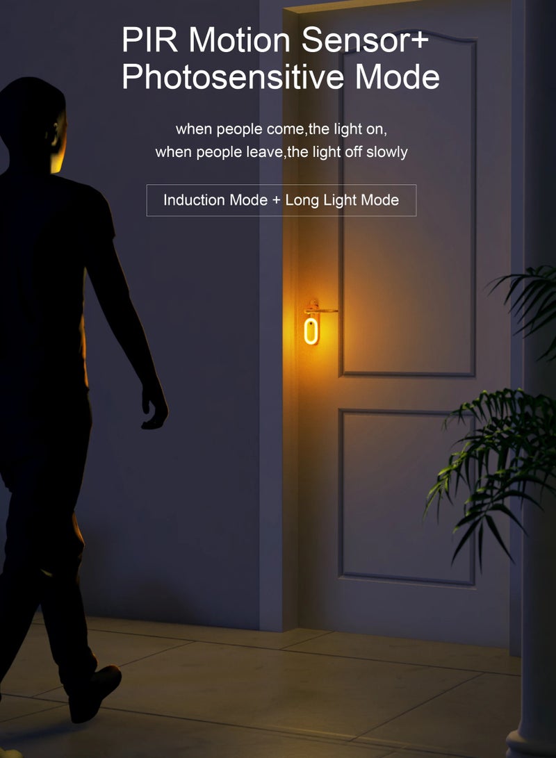 Shopit LED Wooden Memo Night Light with Motion Detector, USB Rechargeable Battery Small Night Lamp with Hook,3000K Warm White Light For Kids Room, Bedroom, Kitchen  - Image 3