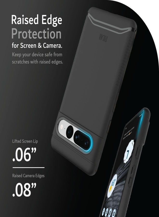 توديا جراب TUDIA DualShield مصمم خصيصًا لهاتف Google Pixel 7 Pro، [دمج] غطاء حماية مزدوج الطبقات مقاوم للصدمات، بمواصفات عسكرية، نحيف ومتين، لهاتف Pixel 7 Pro (أسود مطفي) - Image 5
