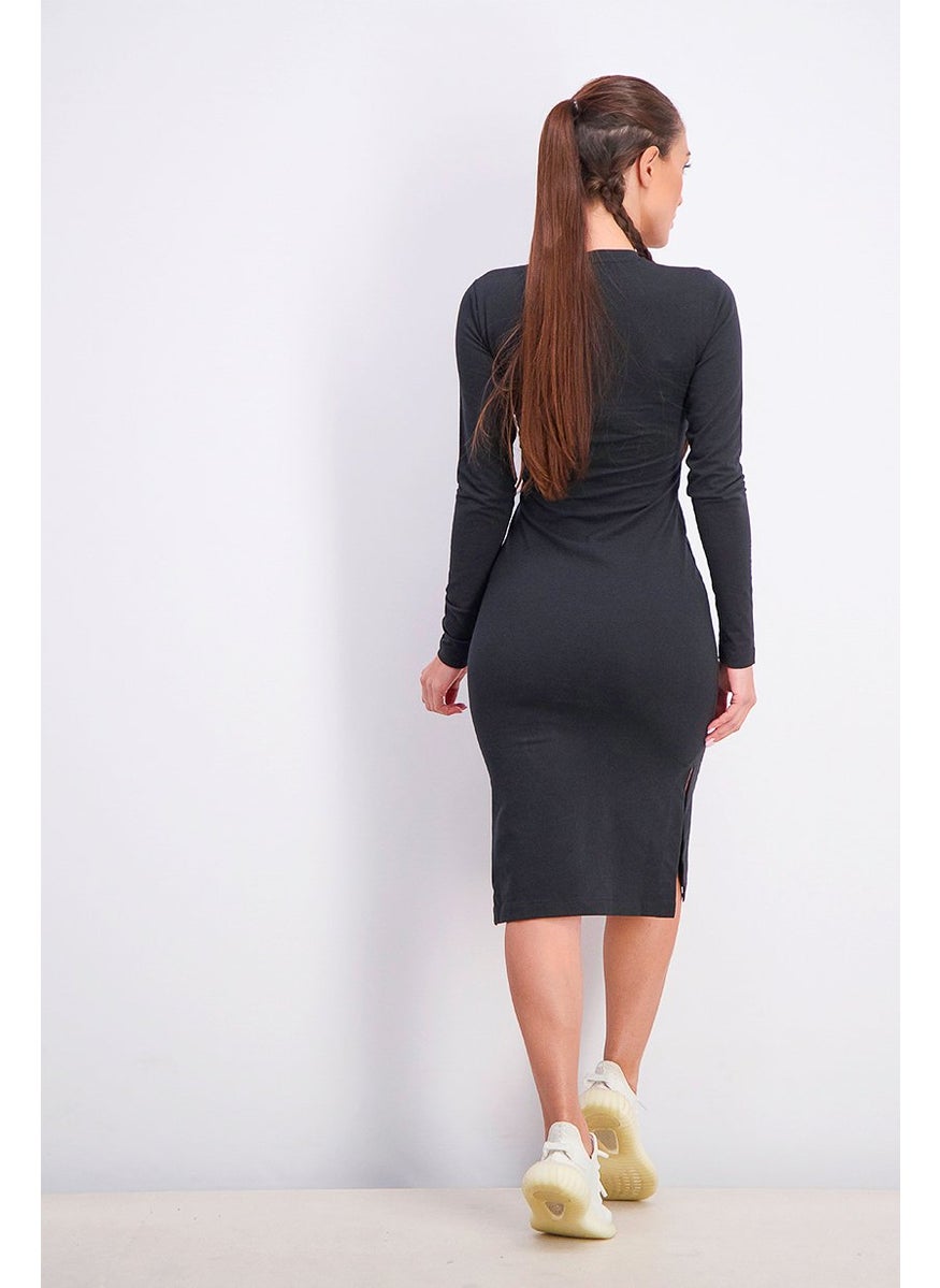 Reebok Women Long Sleeve Classics Dress, Black  - Image 2