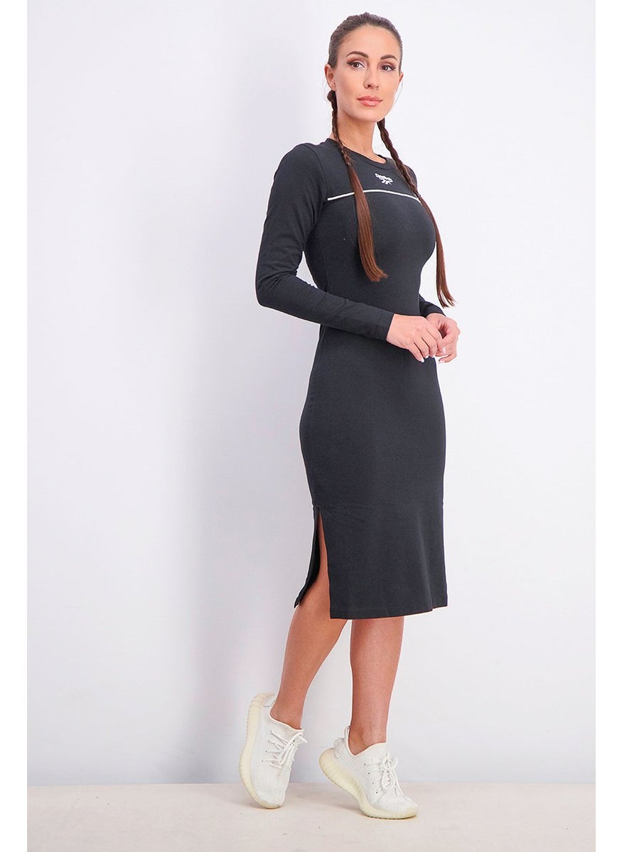 Reebok Women Long Sleeve Classics Dress, Black  - Image 3