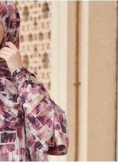 DAMAS COLLECTION P106-Ramadan Butterfly abaya with scarf from soft crepe,Muslim women abaya,ramadan prayer dress,wide abaya for women  - Image 4
