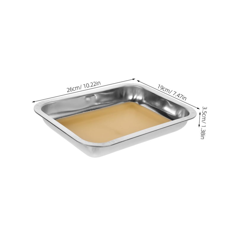 Stainless Steel Dissection Tray Medical Wax Pan Laboratory Anatomy Plate - Image 3