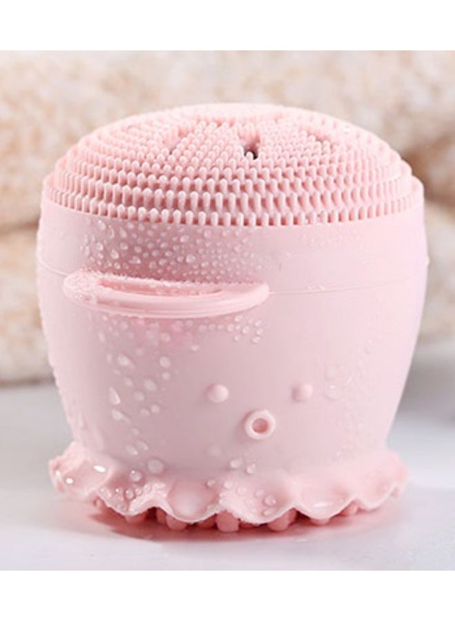Beyond Octopus Shape Soft Silicone Facial Exfoliating Pore Scrub - Pink - Image 1