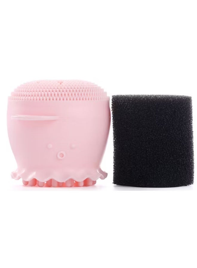 Beyond Octopus Shape Soft Silicone Facial Exfoliating Pore Scrub - Pink - Image 2