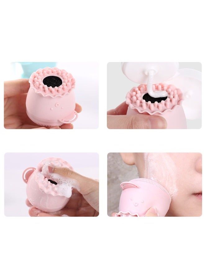 Beyond Octopus Shape Soft Silicone Facial Exfoliating Pore Scrub - Pink - Image 5