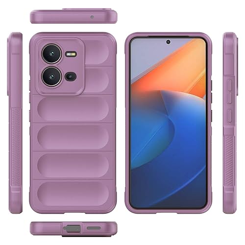 Casotec Back Cover for Vivo V25 5G | Full Camera Protection | Liquid Silicon Case | Flexible Bumper Case for Vivo V25 5G (Purple) - Image 1