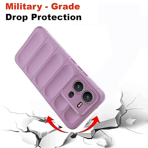 Casotec Back Cover for Vivo V25 5G | Full Camera Protection | Liquid Silicon Case | Flexible Bumper Case for Vivo V25 5G (Purple) - Image 5