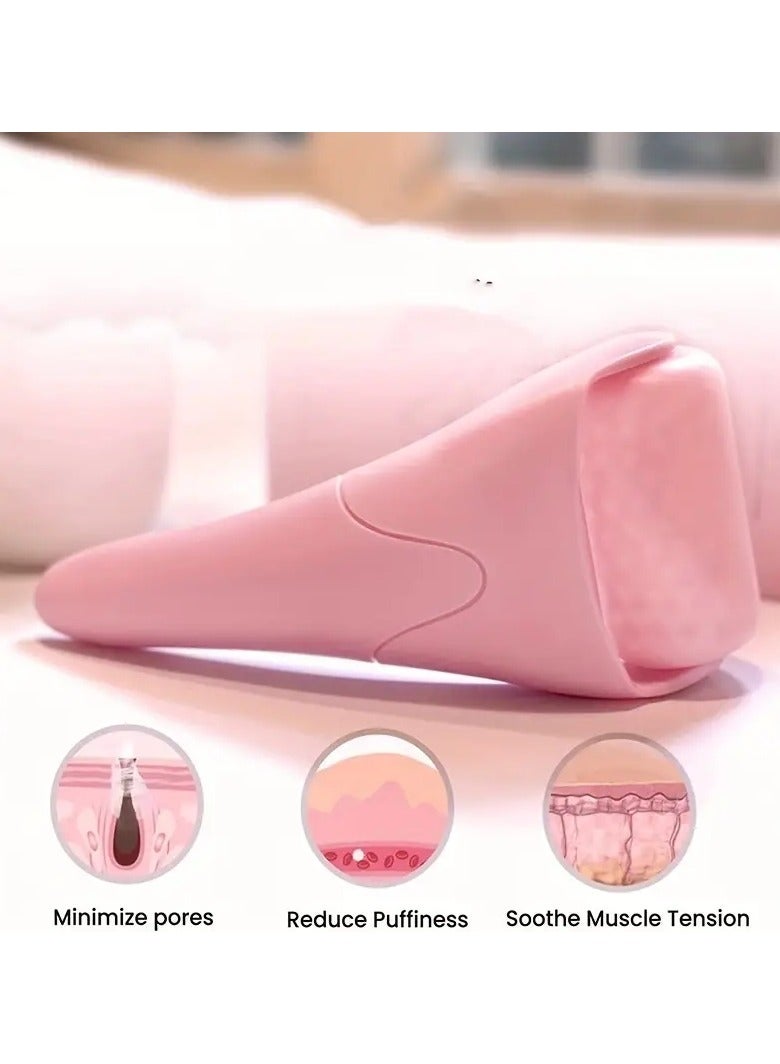 ORiTi أسطوانة الثلج الوردية لتدليك الوجه تقلل الانتفاخ وتشد البشرة وتبرد العيون، أداة مثالية للعناية بالبشرة للنساء - Image 4