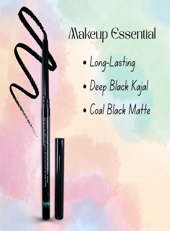 Bold Byte قلم كحل بولد بايت كاجال أسود فحمي مطفي - مقاوم للتلطخ والماء | قلم تحديد عيون يدوم طويلاً، غني بالأصباغ للنساء | أساسي لمكياج العيون الأسود الداكن (0.36 غرام) - Image 5