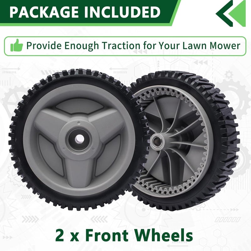 TENGMUJX 532401274 Front Drive Wheels Fit for Husqvarna AYP Craftsman HU Mower for HU Self Propelled Lawn Mower Tractor, Front Wheels for HU700F Replaces 401274 401274X460 532411081 8" x 1-3/4"(2 Pack) - Image 4