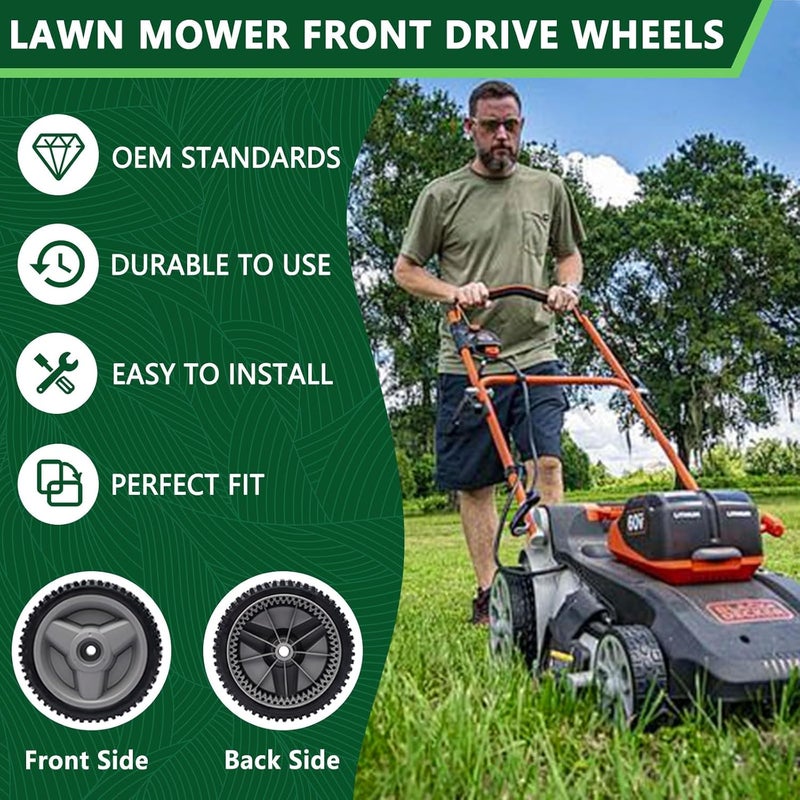 TENGMUJX 532401274 Front Drive Wheels Fit for Husqvarna AYP Craftsman HU Mower for HU Self Propelled Lawn Mower Tractor, Front Wheels for HU700F Replaces 401274 401274X460 532411081 8" x 1-3/4"(2 Pack) - Image 5