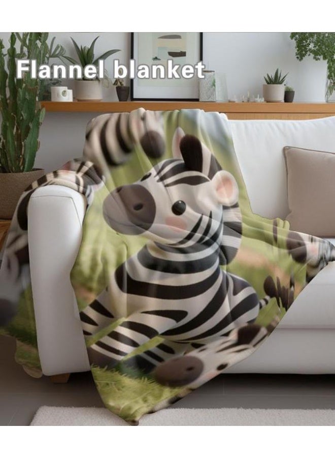 عام بطانية رقيقة من الفانيلا الكرتونية للأطفال والرضع (دافئة ومريحة، ومناسبة للنوم والألعاب) 70 سم * 100 سم - Image 1