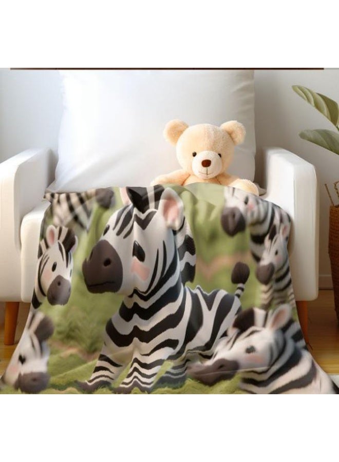 عام بطانية رقيقة من الفانيلا الكرتونية للأطفال والرضع (دافئة ومريحة، ومناسبة للنوم والألعاب) 70 سم * 100 سم - Image 3