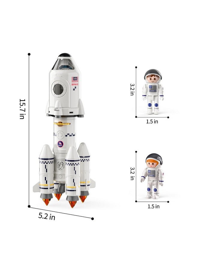 TEMI Space Shuttle Rocket Toys For 3 4 5 6 7 8 9 Years Old Kids Science Educational 5-In-1 Stem Aerospace Toys With 2 Astronauts, Projection Lamp, Space Adventure Toys Gift For Boys Girls 3+ - Image 2