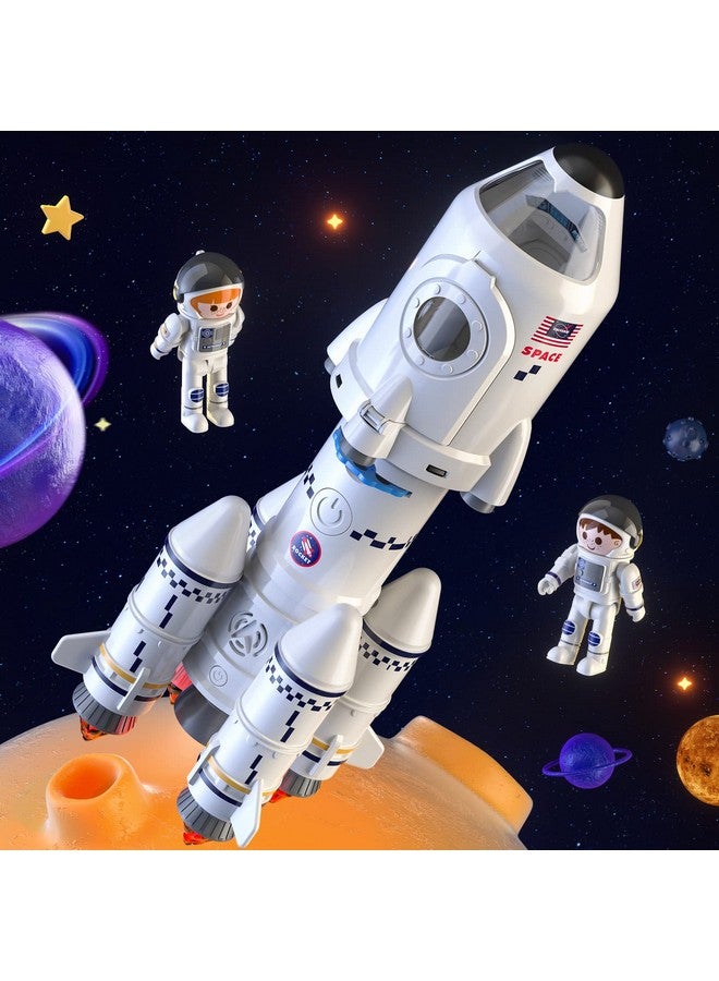 TEMI Space Shuttle Rocket Toys For 3 4 5 6 7 8 9 Years Old Kids Science Educational 5-In-1 Stem Aerospace Toys With 2 Astronauts, Projection Lamp, Space Adventure Toys Gift For Boys Girls 3+ - Image 1