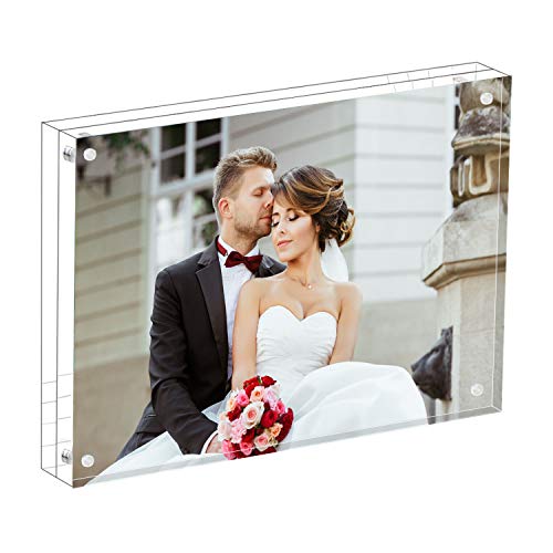 Magicool Premium Acrylic Photo Frame- Magnet Photo Frame -Double Sied Thick Desktop Frames (4x4 5 pack) - Image 2