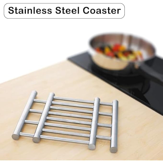 HEXAR Stainless Steel Extendable Coaster Hot Pot Placement Trivet 22 To 37Cm For Home Kitchen Dining Table More Than Two Pots Table Mat Kitchen Dining Tableware Accessories - Image 4