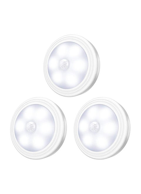 3 Piece Motion Sensor Light White 4.3 x 3.6 x 3.4inch