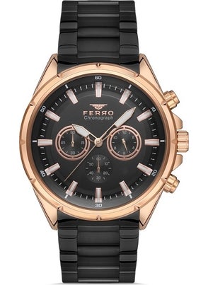 FERRO FM31291A-R 46 mm Black Men's Wristwatch  - Image 4