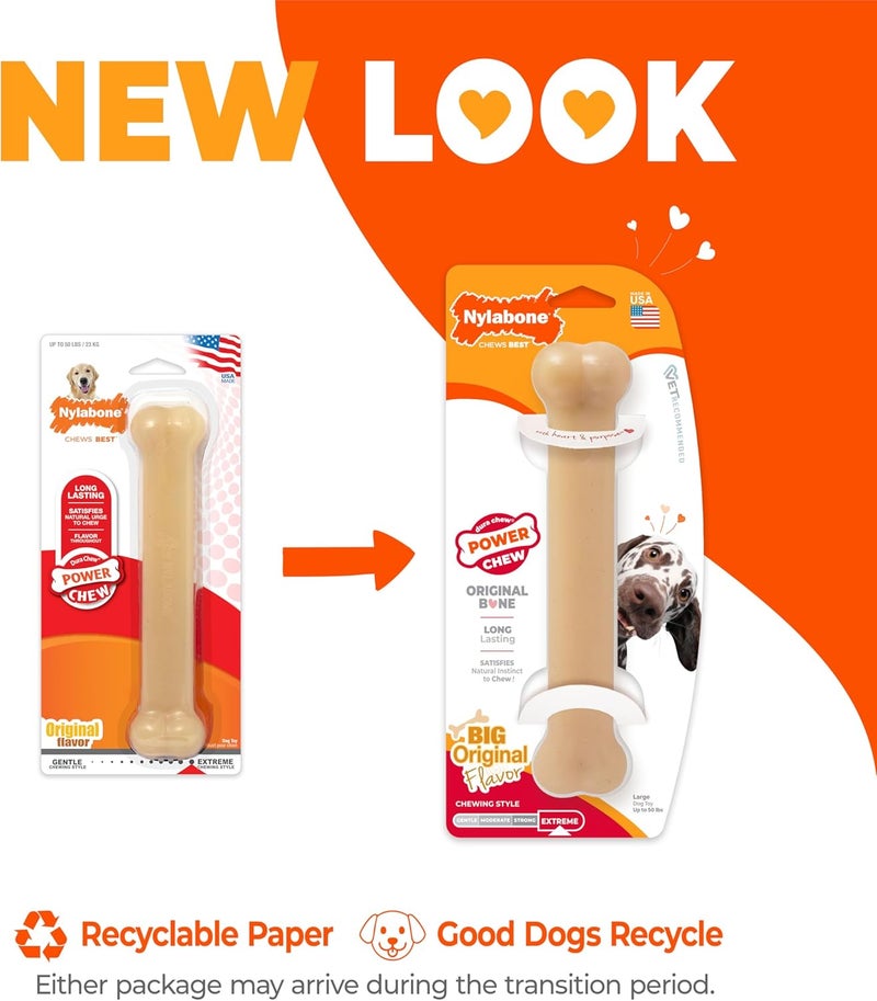 Nylabone Power Chew Flavored Durable Chew Toy for Dogs - Original Large/Giant - Image 3