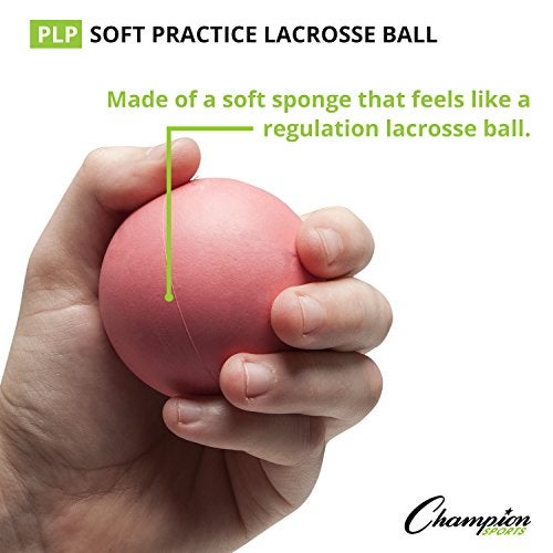 Champion Sports Sponge Lacrosse Balls: Soft Touch for Professional, College and Grade School Indoor Outdoor Training and Practice - 12 Pack, Pink-Sponge - Image 3