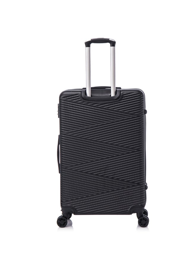 TUCCI 3-Piece Avenza Hardside Luggage Trolley Set Black 76 x 29.5 x 48 cm T0805-BK - Image 3