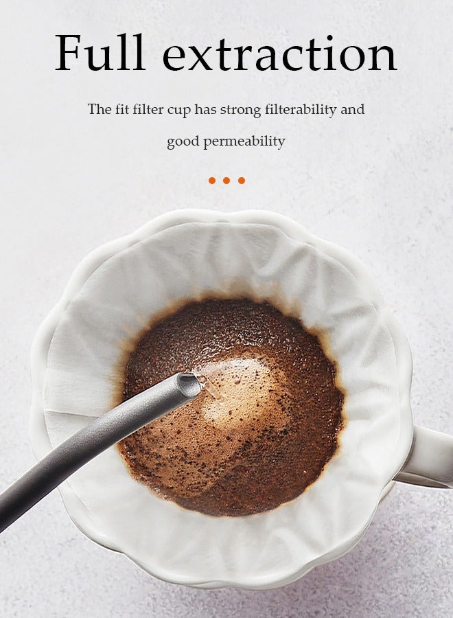 إسكدنيا Portable Coffee Filters Disposable 40pcs, Cone Coffee Filters 1-4 Cups Natural Paper, V02 Disposable Coffee Filters Fit for V60 Conical Shaped Pour Over Coffee Dripper and Drip Coffee Maker，Beige - Image 3