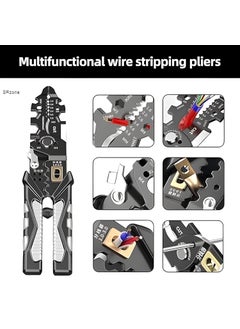 SRzone SRzone 25in1 Multifunction Wire Strippers Electeical 8 inch Wire Crimping Tool Wire Cutter Professional Electrician Pliers Tools and Cable Stripper for Cutting Stripping Shearing  - Image 2