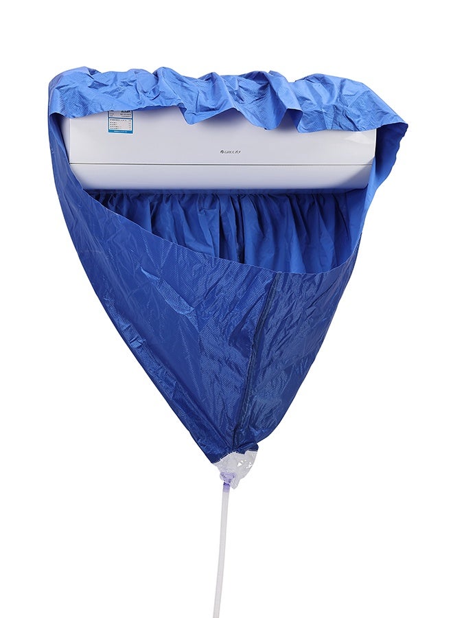 لوازم غطاء مقاوم للماء لتنظيف مكيف الهواء مع مخرج تصريف وواقي، كيس غسيل غبار - أنبوب بلاستيكي بطول 2.8 متر، غطاء تنظيف مكيف سبليت جداري، كيس تنظيف المكيف القابل لإعادة الاستخدام، مناسب للمنازل والمكاتب - Image 3