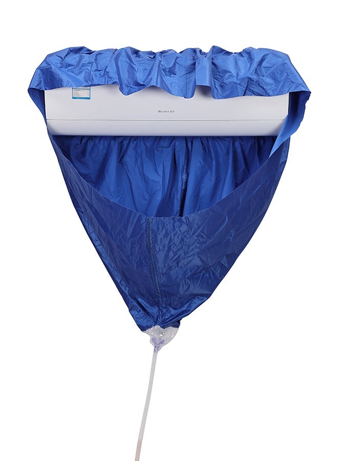 لوازم غطاء مقاوم للماء لتنظيف مكيف الهواء مع مخرج تصريف وواقي، كيس غسيل غبار - أنبوب بلاستيكي بطول 2.8 متر، غطاء تنظيف مكيف سبليت جداري، كيس تنظيف المكيف القابل لإعادة الاستخدام، مناسب للمنازل والمكاتب - Image 1