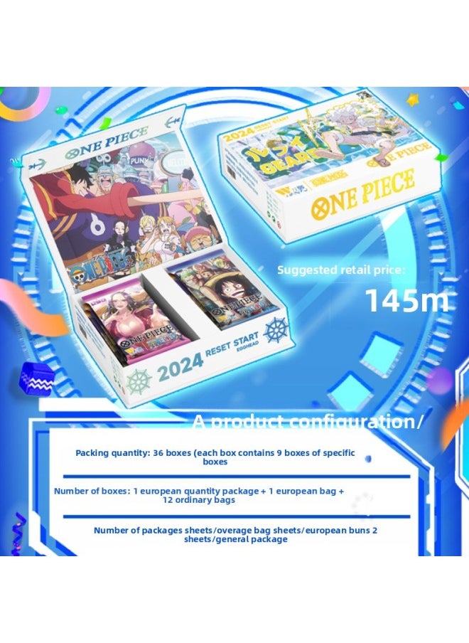 Generic - Wan Yu One Piece 2024 Collection Edition Egg Tip Island's Adventure Strong Attacks Colorful Bronzing Mixed Bronzing And More-Color:Network Card One Piece A Box Of 10+1 Pack Of 21 Cards - Image 1