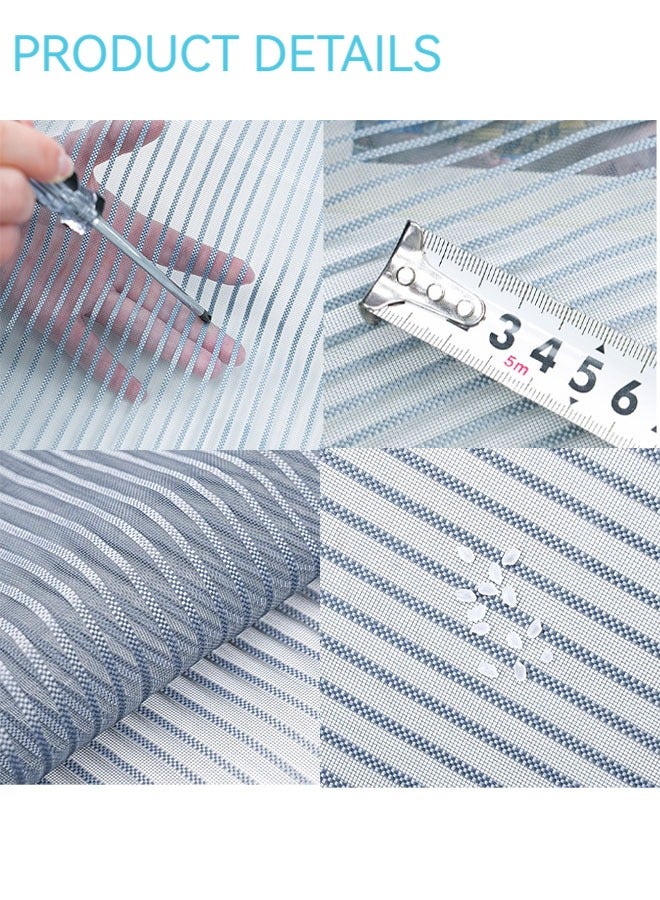 دوميني باب شاشة مغناطيسي، باب شاشة شديد التحمل بإغلاق مغناطيسي، شبكة باب شاشة سميكة من الألياف الزجاجية، ذاتي الغلق، مقاوم للتمزق، سهل التجميع، شبكة دقيقة تمنع دخول الحشرات، مناسب لغرف النوم/الشرفة/المطبخ، لا يحتاج إلى حفر، شبكة قابلة للغسل (120 × 220 سم، رمادي) - Image 5